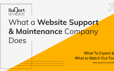 What a Website Support & Maintenance Company Does